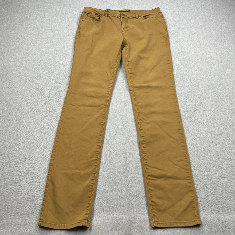 prAna Stretch Twill Pants Womens 16x34 Tall Brown Straight Leg Outdoor Casual